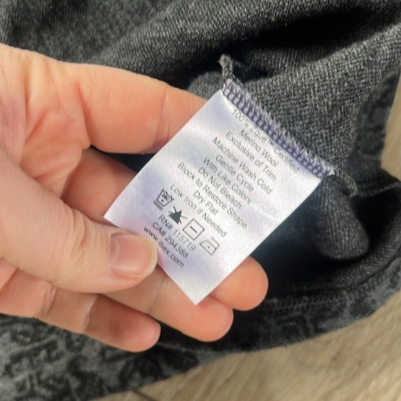 Ibex Wool Dress Juliet Providence Printed Gray Long Sleeve - Picture 5 of 9